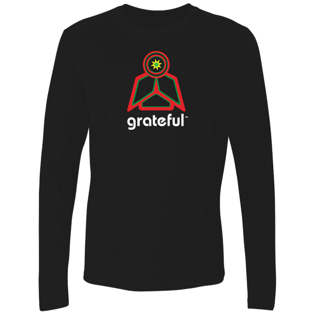 Men's Grateful Long Sleeve T Black