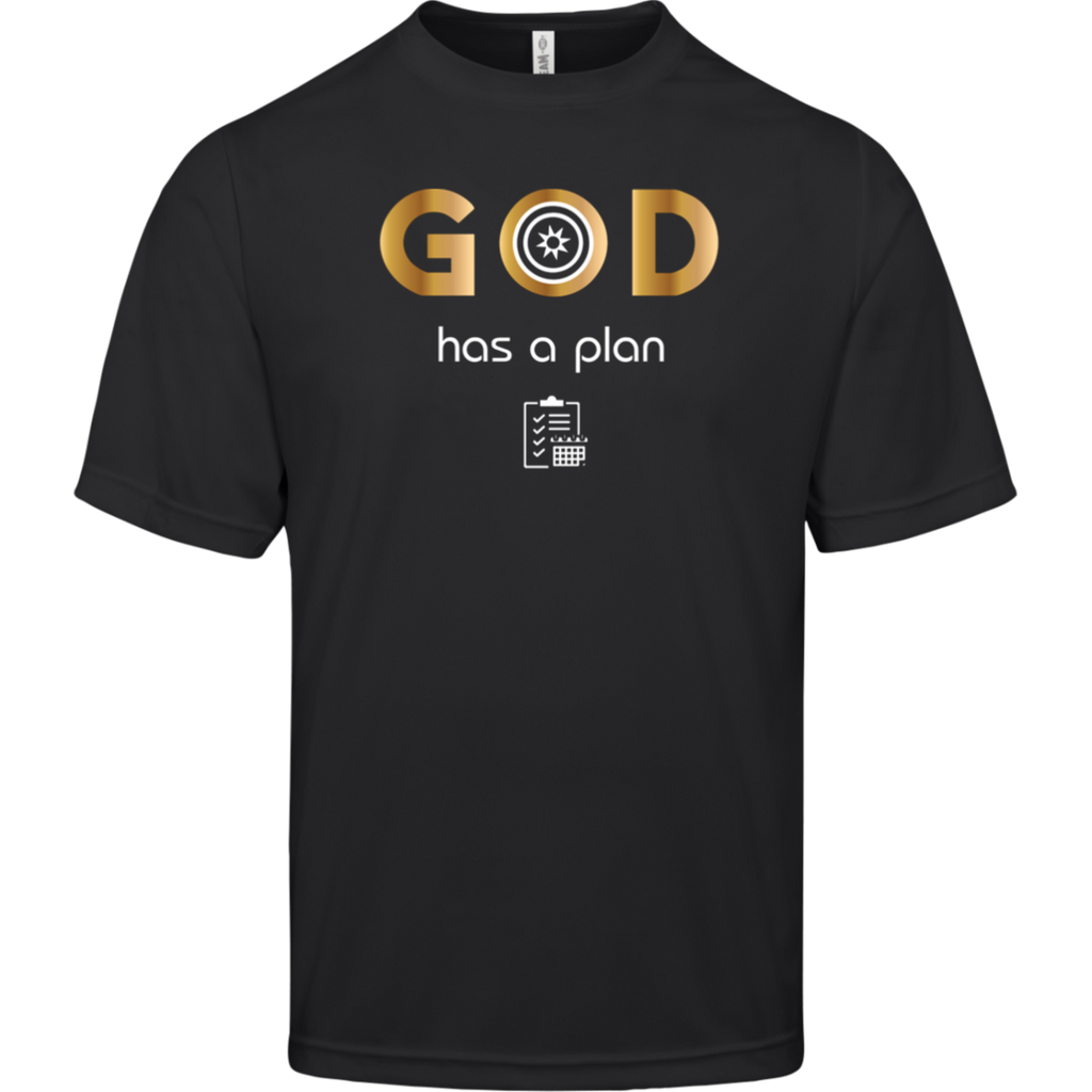 God Has A Plan Performance Mens Tee