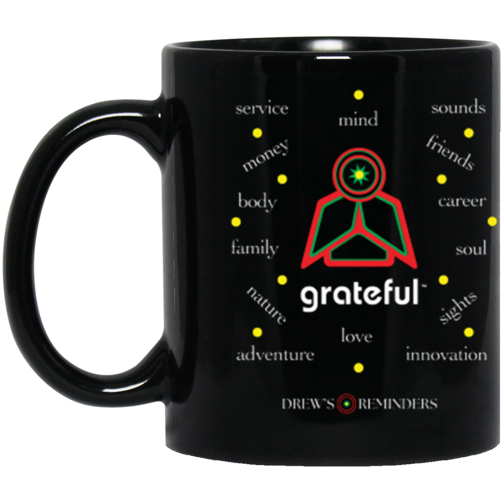 Grateful Reasons 11oz Black Mug